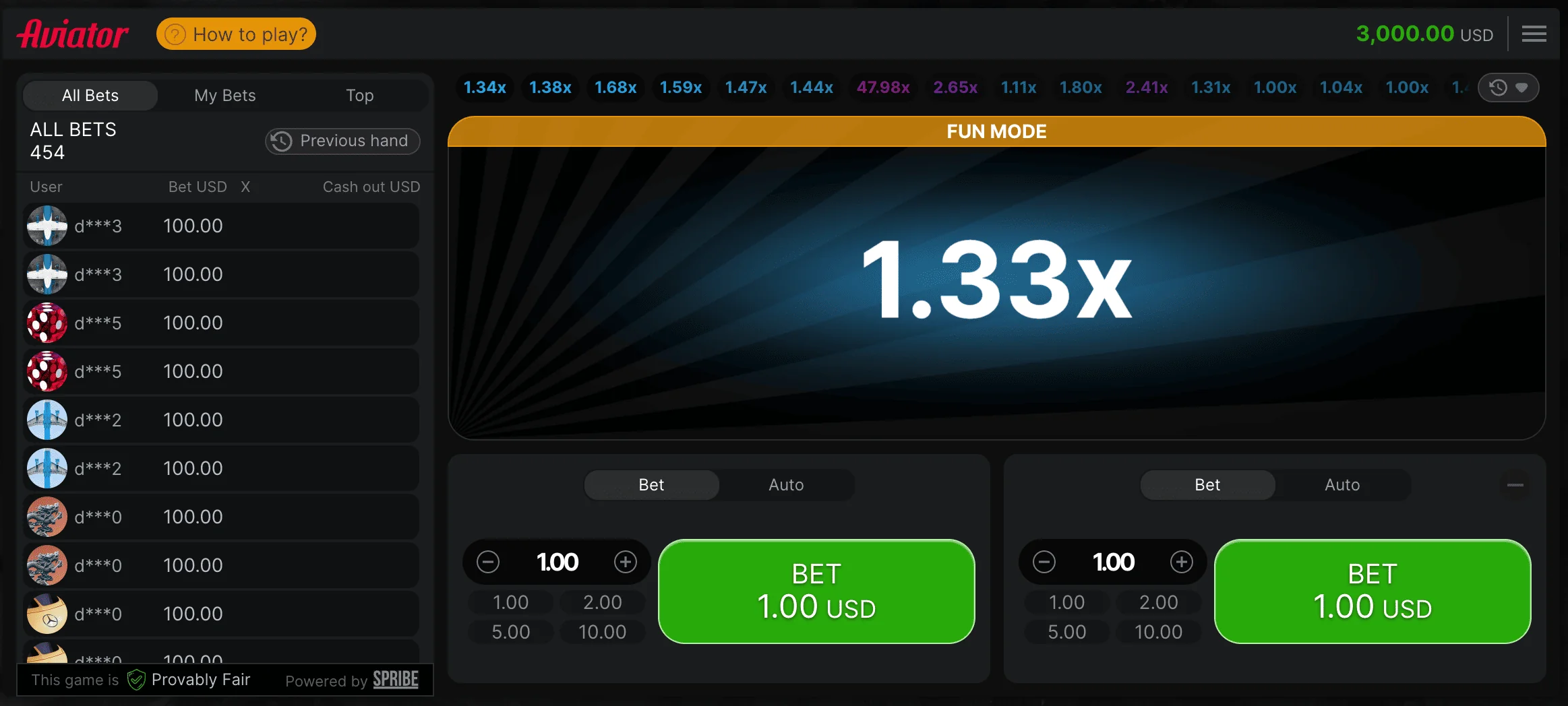 Jeu Aviator au Pin Up Casino