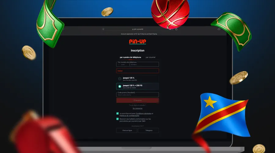 Inscription chez Pin Up Bet
